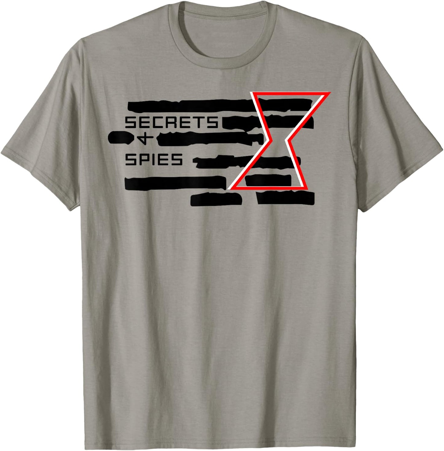 Marvel Black Widow Secrets And Spies Crossed Out Logo T-Shirt - T-Shirt | Sand
