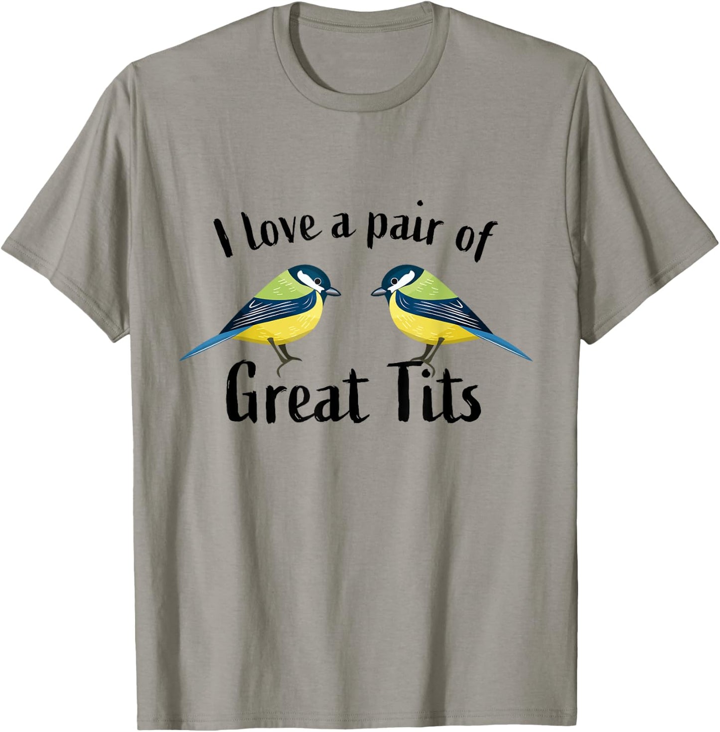 Pair of great tits | bird watching Gift T-Shirt - T-Shirt | Sand