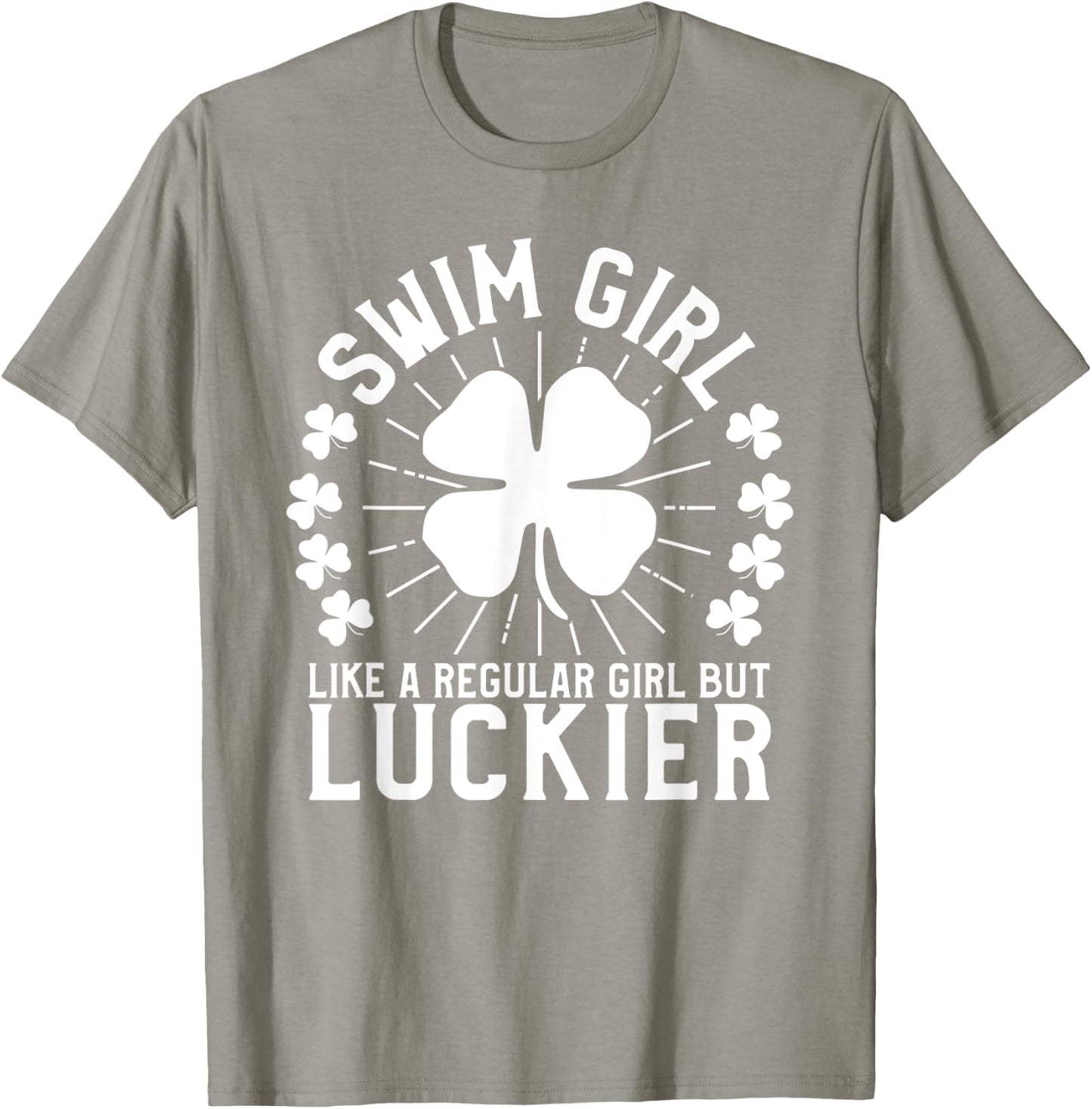 Swim Girl St Patrick's Day Female Swimmer Swimming Lover T-Shirt - T-Shirt | Sand