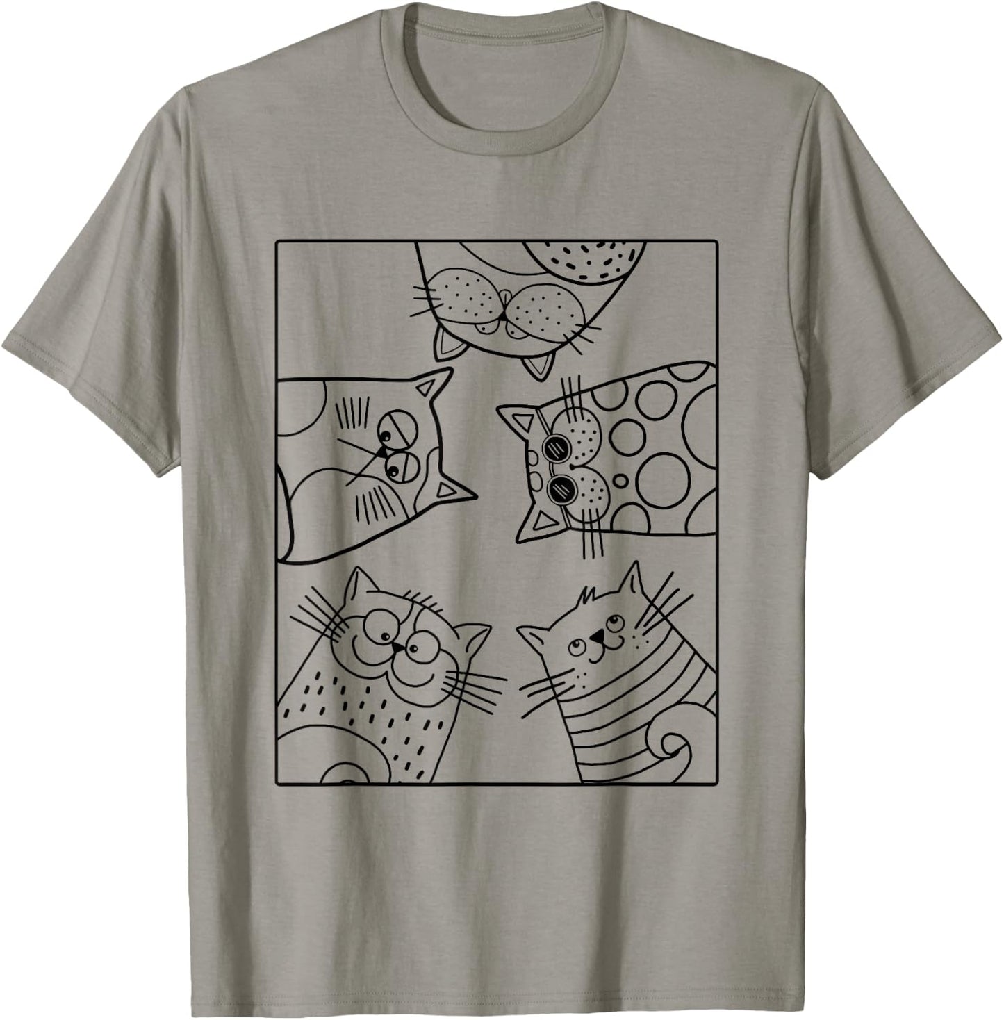 Coloring shirt for kids. Funny cats DIY to paint on T-Shirt - T-Shirt | Sand