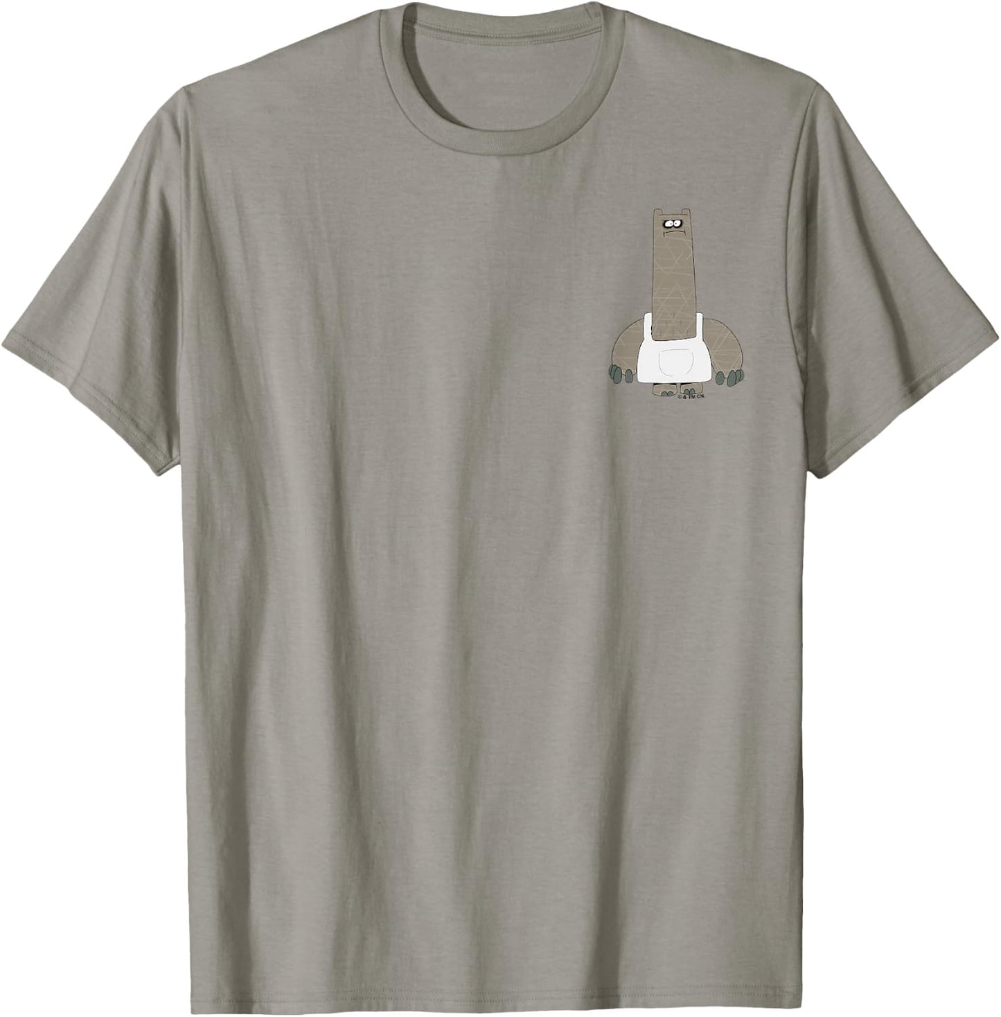 Chowder Shnitzel Angry Pose Full Body Shot Pocket Logo T-Shirt - T-Shirt | Sand