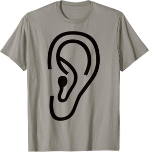 Big Funny Human Ear T-Shirt - T-Shirt | Sand