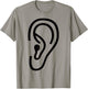 Big Funny Human Ear T-Shirt - T-Shirt | Sand