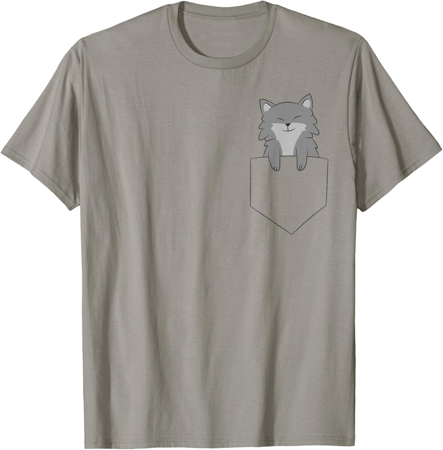 Wolf In Bag Wolves Forest Gift Funny Wolf T-Shirt - T-Shirt | Sand