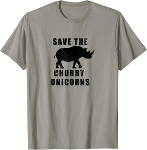 Save The Chubby Unicorns Funny T-Shirt - T-Shirt | Sand