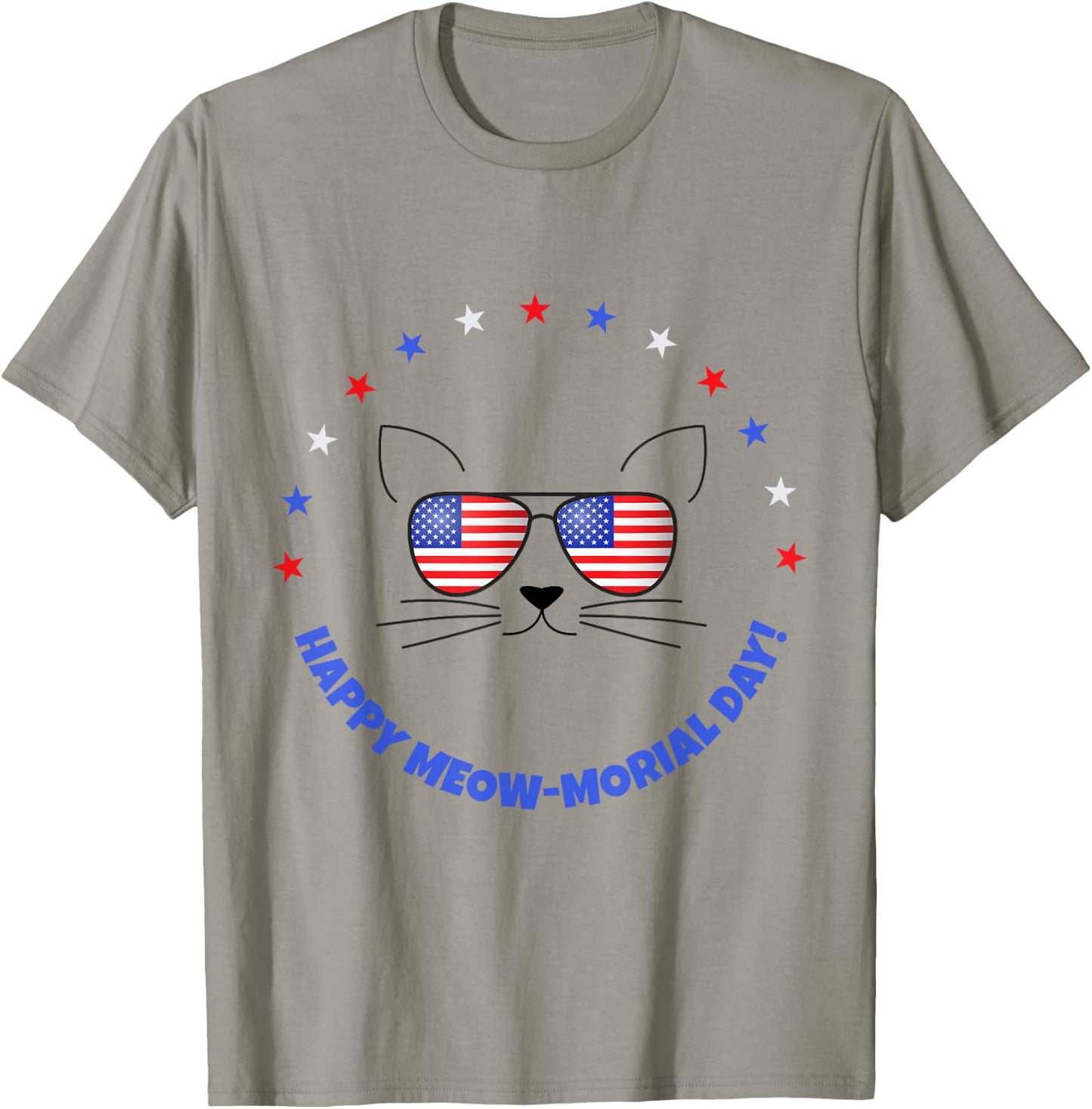 Funny Memorial Day Cat MEOWMorial Day T-Shirt - T-Shirt | Sand