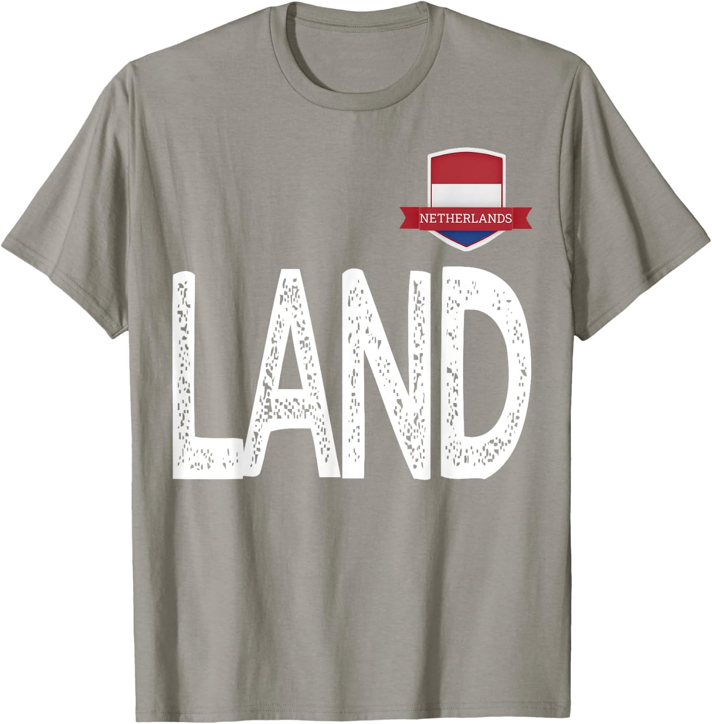 Nederland Netherlands Human-Flag Letter L and A and N and D T-Shirt - T-Shirt | Sand