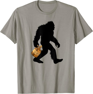 Bigfoot With Moonshine Jug Sasquatch Moonshiner T-Shirt - T-Shirt | Sand