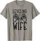 Video Game Engagement Leveling Up to Wife Funny Bride Gamer T-Shirt - T-Shirt | Sand