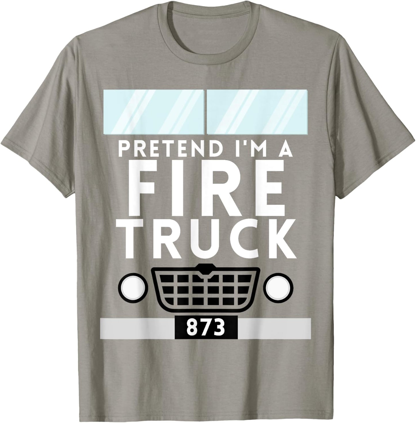 Pretend I'm a Fire Truck Funny Lazy Halloween Costume T-Shirt - T-Shirt | Sand