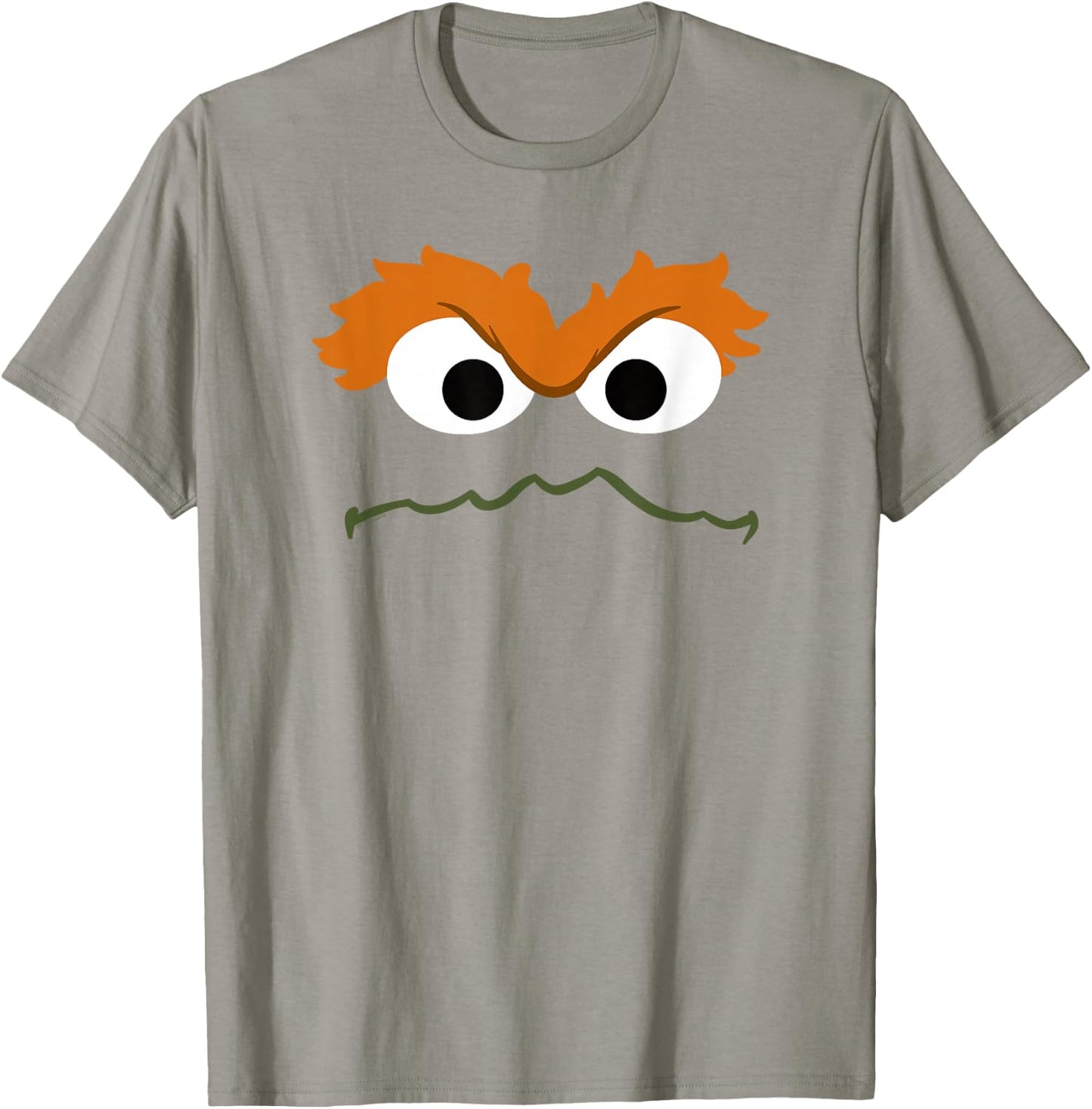 Sesame Street Oscar The Grouch Face Halloween Costume T-Shirt - T-Shirt | Sand