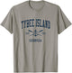 Tybee Island GA Vintage Navy Crossed Oars & Boat Anchor T-Shirt - T-Shirt | Sand