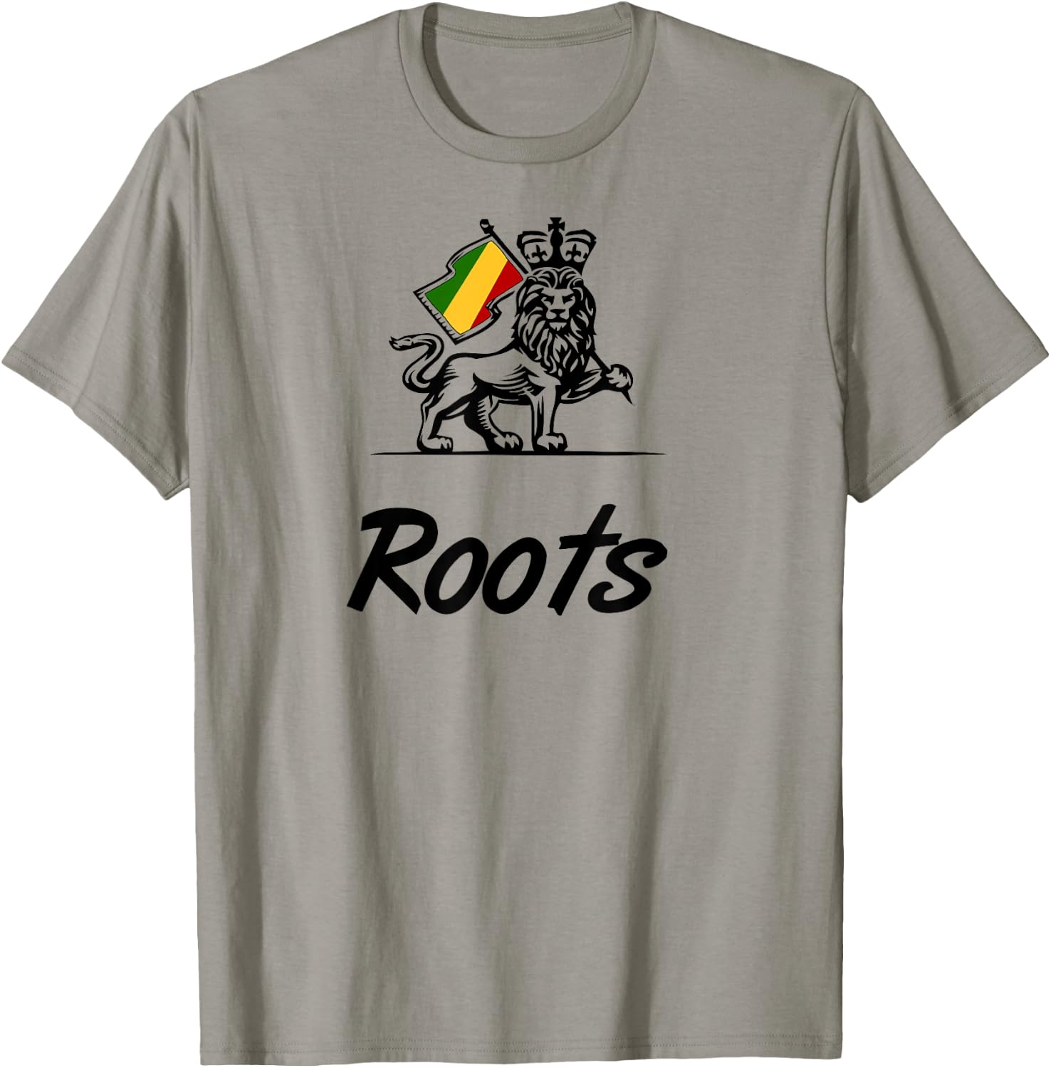 Roots Lion of Judah with reggae colors T-Shirt - T-Shirt | Sand