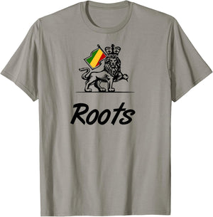 Roots Lion of Judah with reggae colors T-Shirt - T-Shirt | Sand
