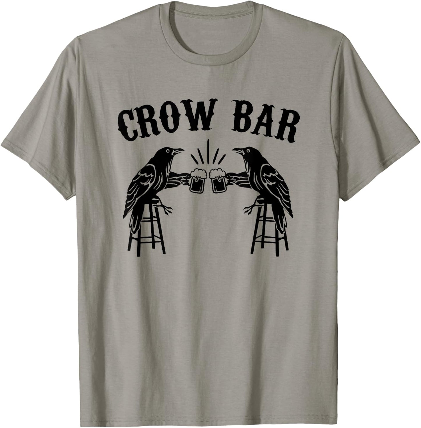Crow Bar funny beer drinking crows T-Shirt - T-Shirt | Sand