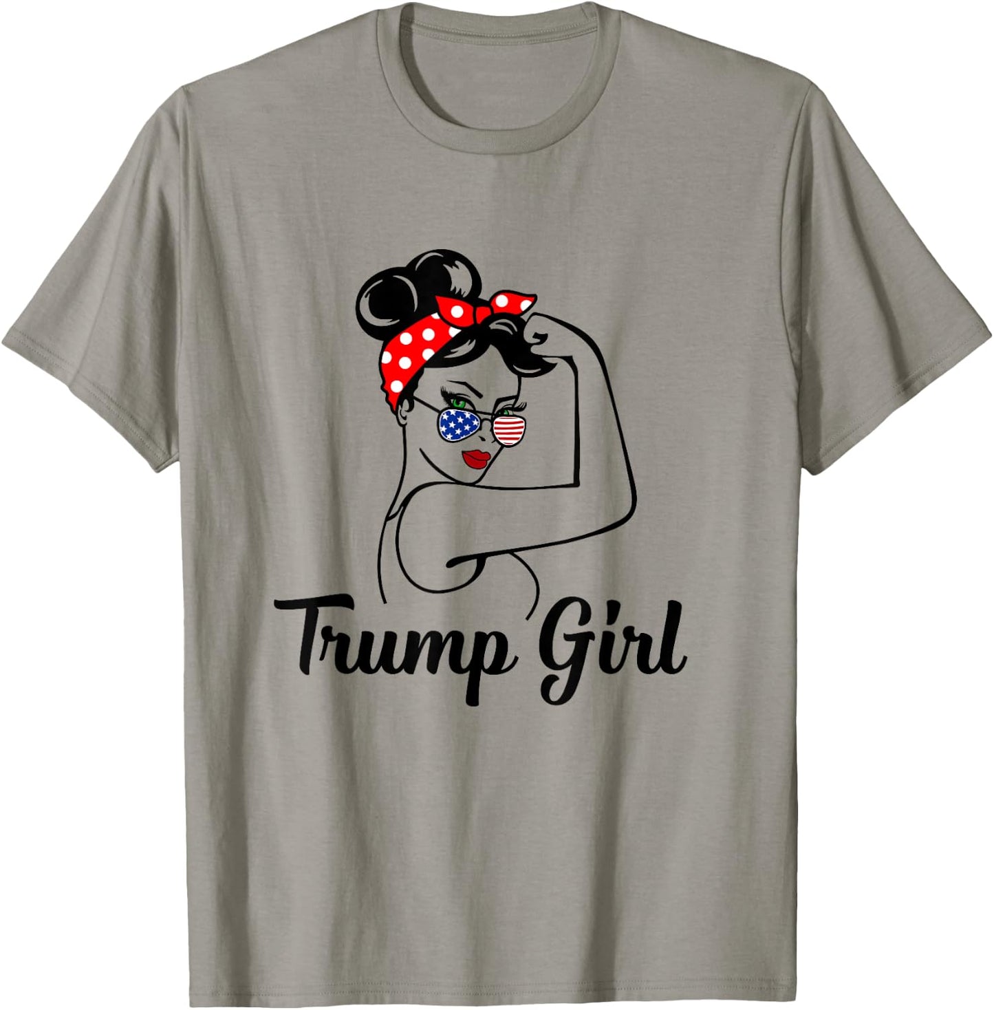Trump Girl Rosie the Riveter Republican Gifts Pro Donald T-Shirt - T-Shirt | Sand