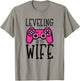 Cute Leveling up to Wife Gaming Funny Gamer Wedding Engaged T-Shirt - T-Shirt | Sand