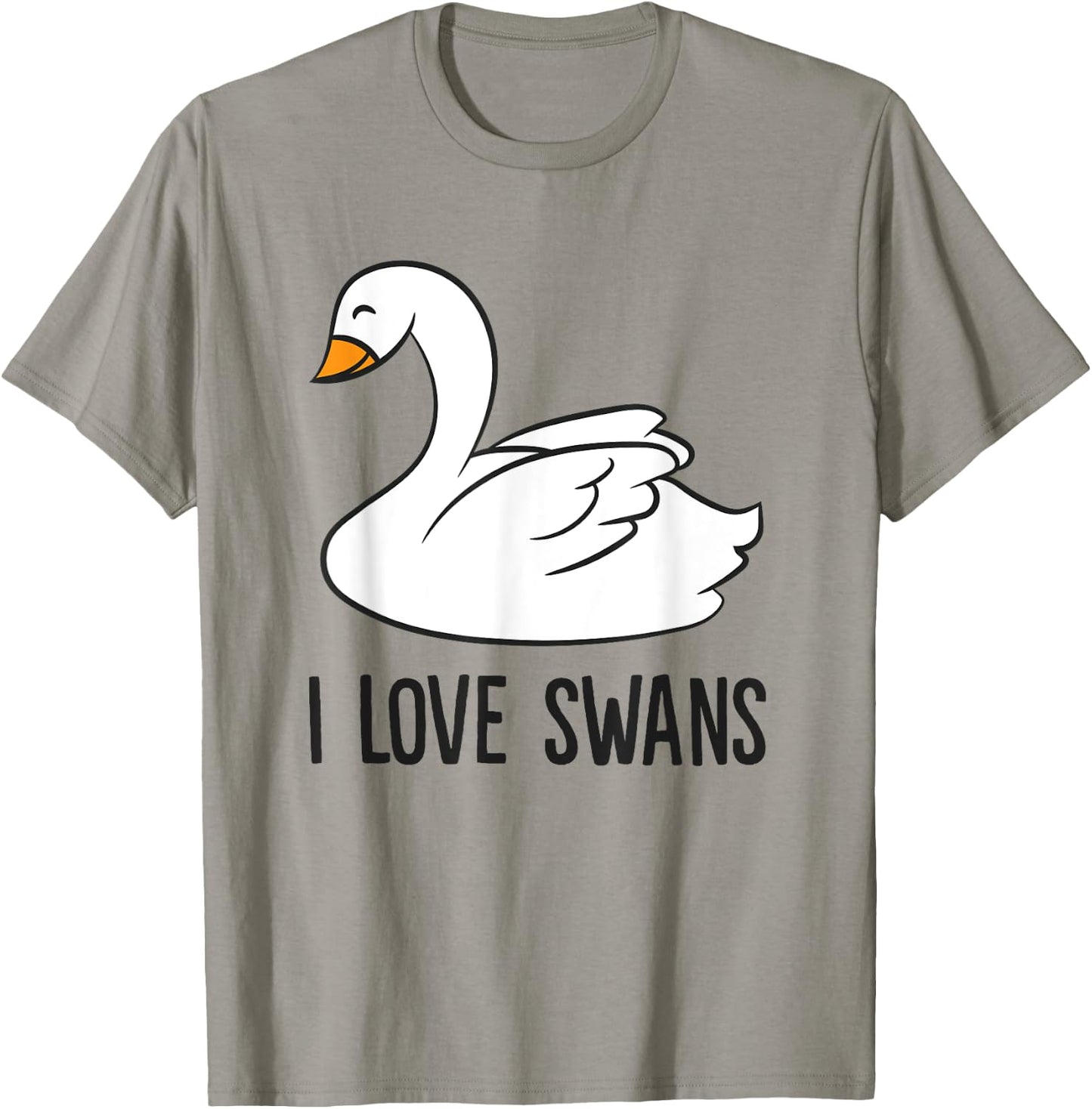 Cute Swan Drawing I Love Swans Love Swan T-Shirt - T-Shirt | Sand