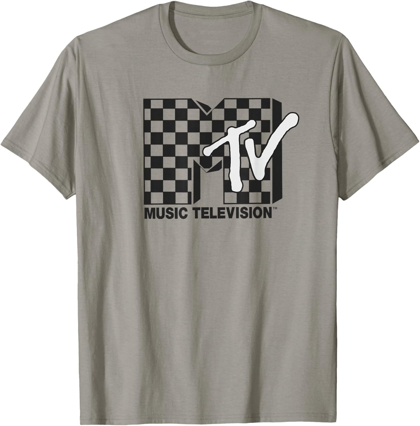 MTV Checkered Logo T-Shirt - T-Shirt | Sand