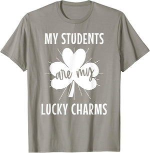 My Students Are My Lucky Charms Teacher St Patricks Day Men Women T-Shirt - T-Shirt | Sand