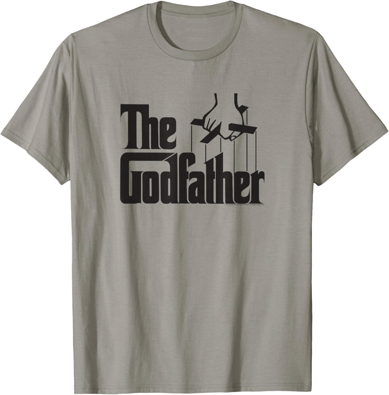 Ripple Junction The Godfather Logo , Men's & Women's -Adults Grey Cotton Classic Fit , Small, Short Sleeve, , Novelty Movie T-Shirt - T-Shirt | Sand