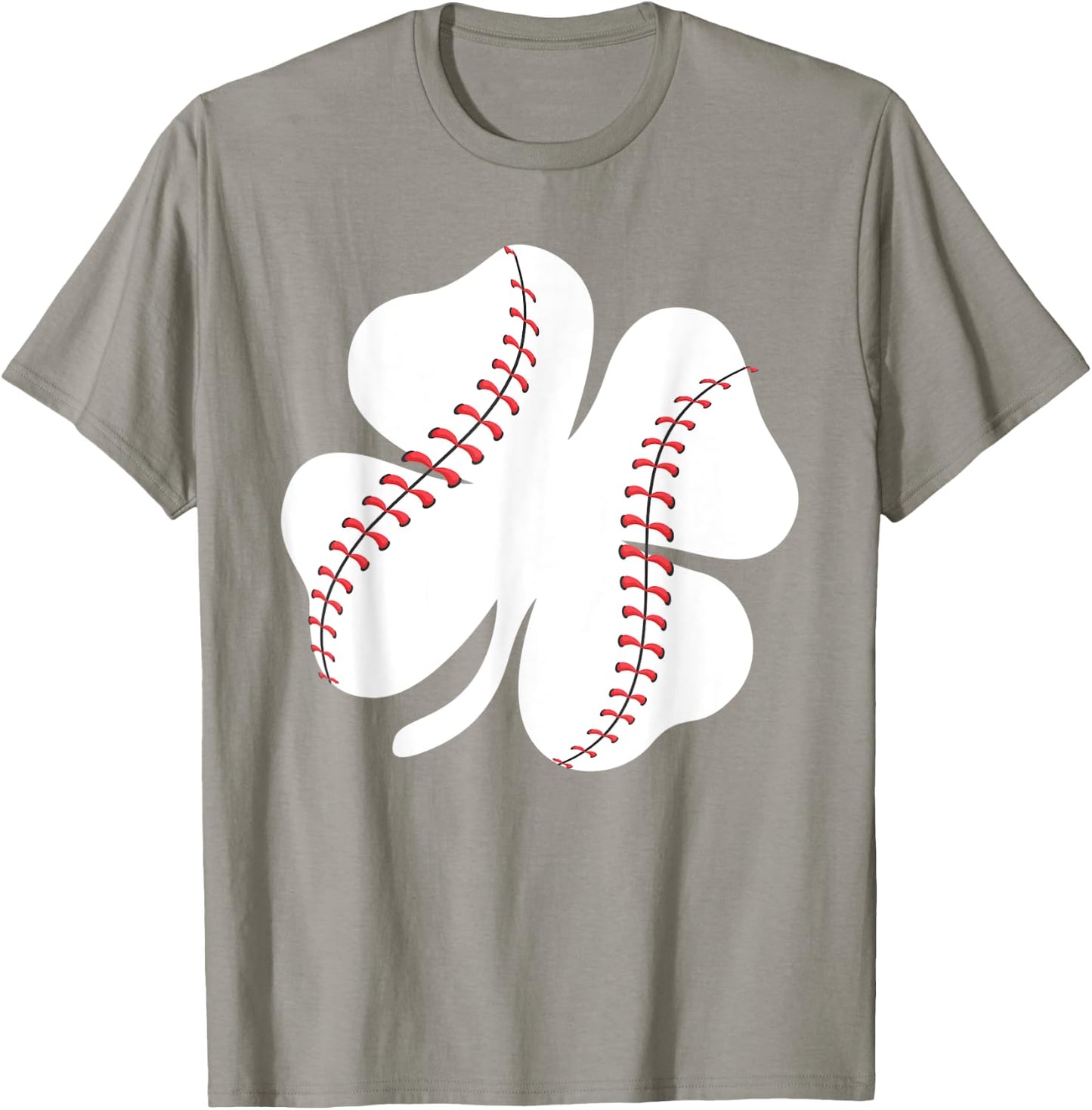 St Patricks Day Baseball Clover Lucky Shamrock Irish Gift T-Shirt - T-Shirt | Sand
