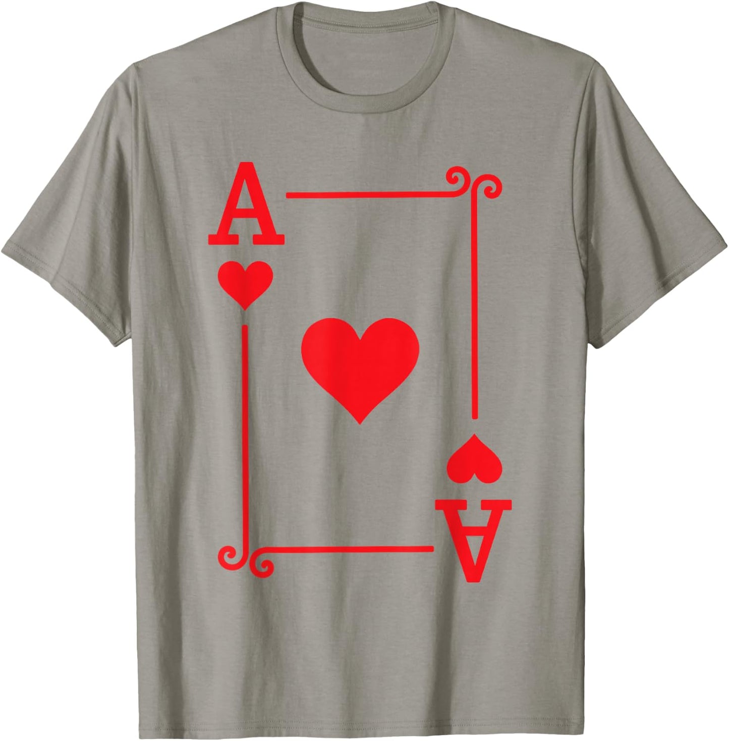 Playing Cards - Matching Hearts Card Suits - Ace Card T-Shirt - T-Shirt | Sand