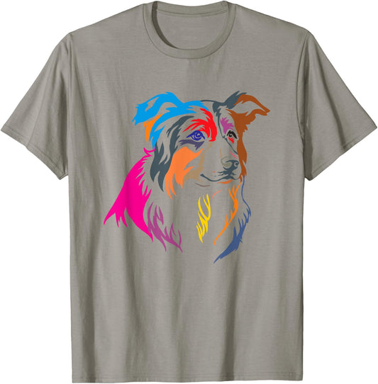 Cute Border Collie herding dog T-Shirt - T-Shirt | Sand