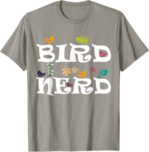 Birds to Watch Bird Nerd Ornithology Science Birds Spicies Birdwatching - -Adults, Grey, Small T-Shirt - T-Shirt | Sand