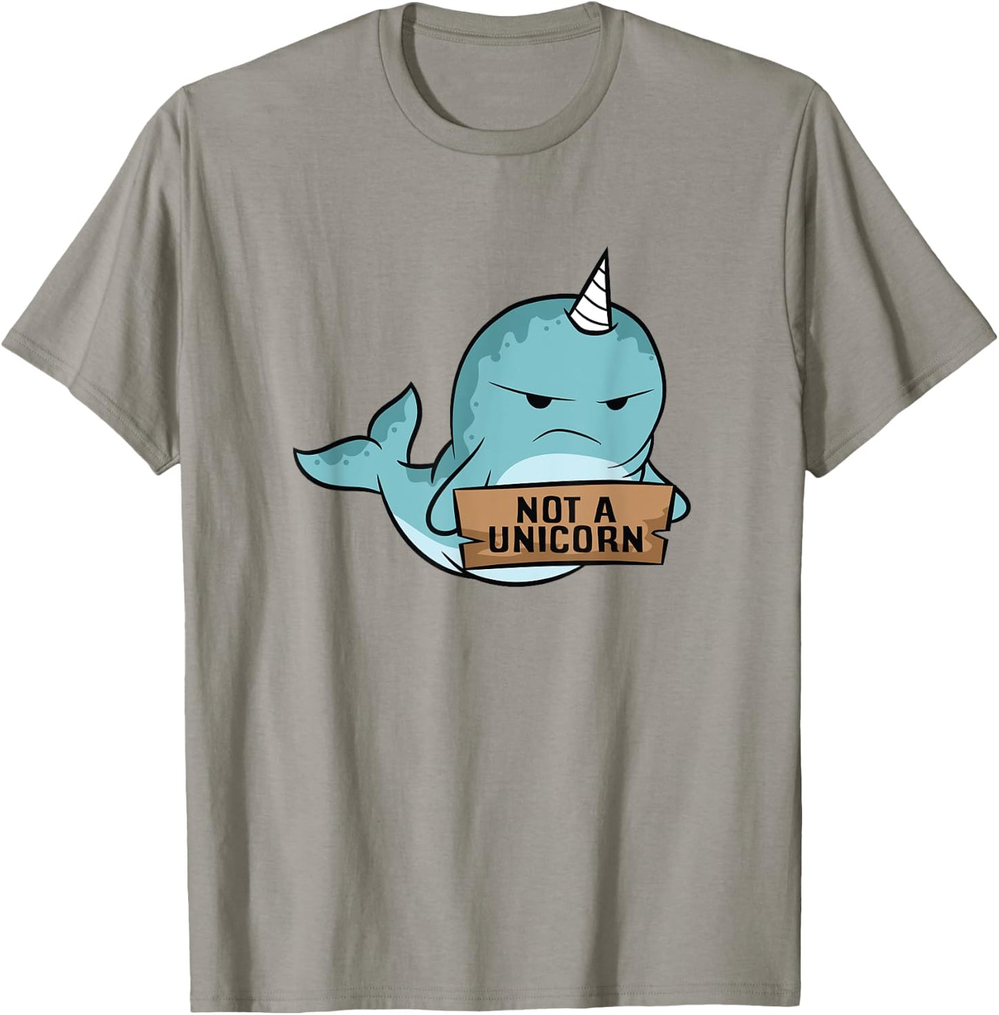 Narwhal Not A Unicorn Funny Narwhal T-Shirt - T-Shirt | Sand