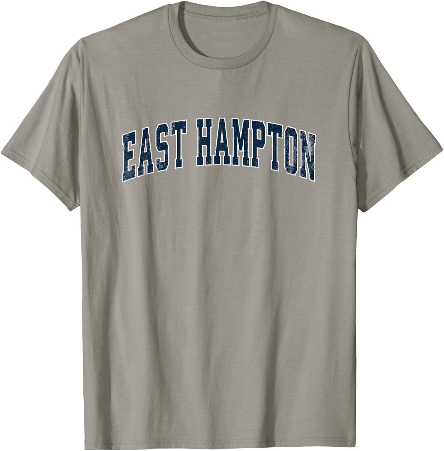 East Hampton New York NY Vintage Sports Design Navy Design T-Shirt - T-Shirt | Sand