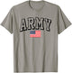 Military Army United States Outline Gray Officially Licensed T-Shirt - T-Shirt | Sand