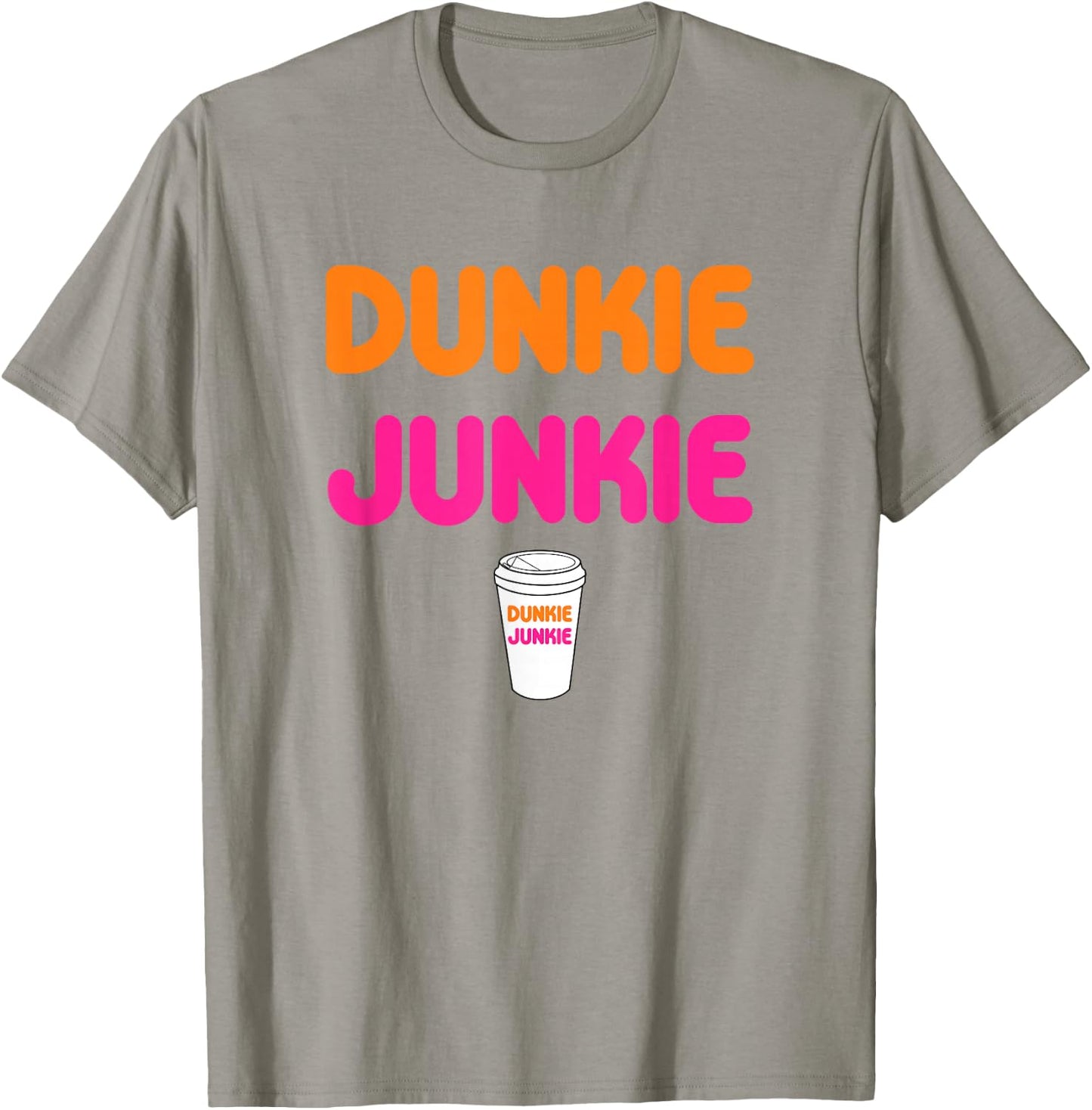 Funny Dunkie Junkie Coffee Love Funny Coffee Saying T-Shirt - T-Shirt | Sand