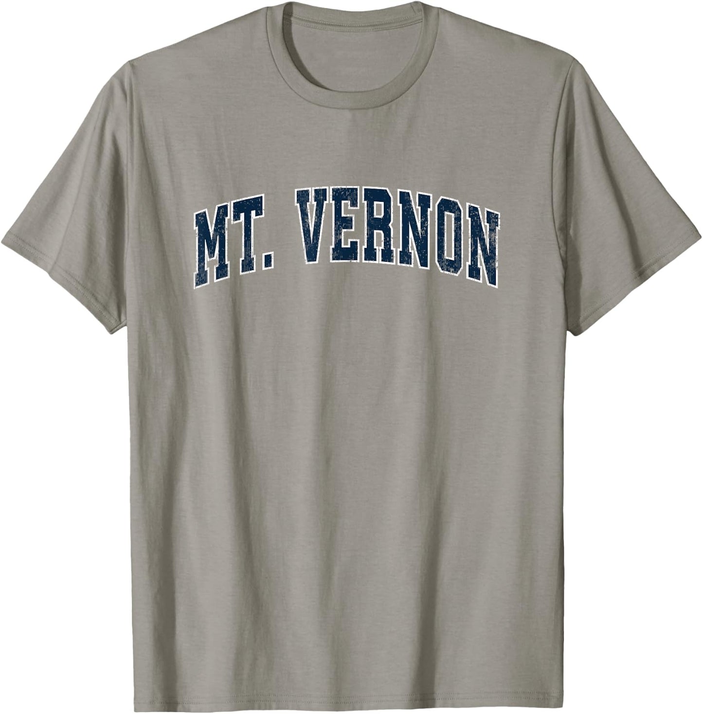 Mt. Vernon Washington WA Vintage Sports Design Navy Design T-Shirt - T-Shirt | Sand