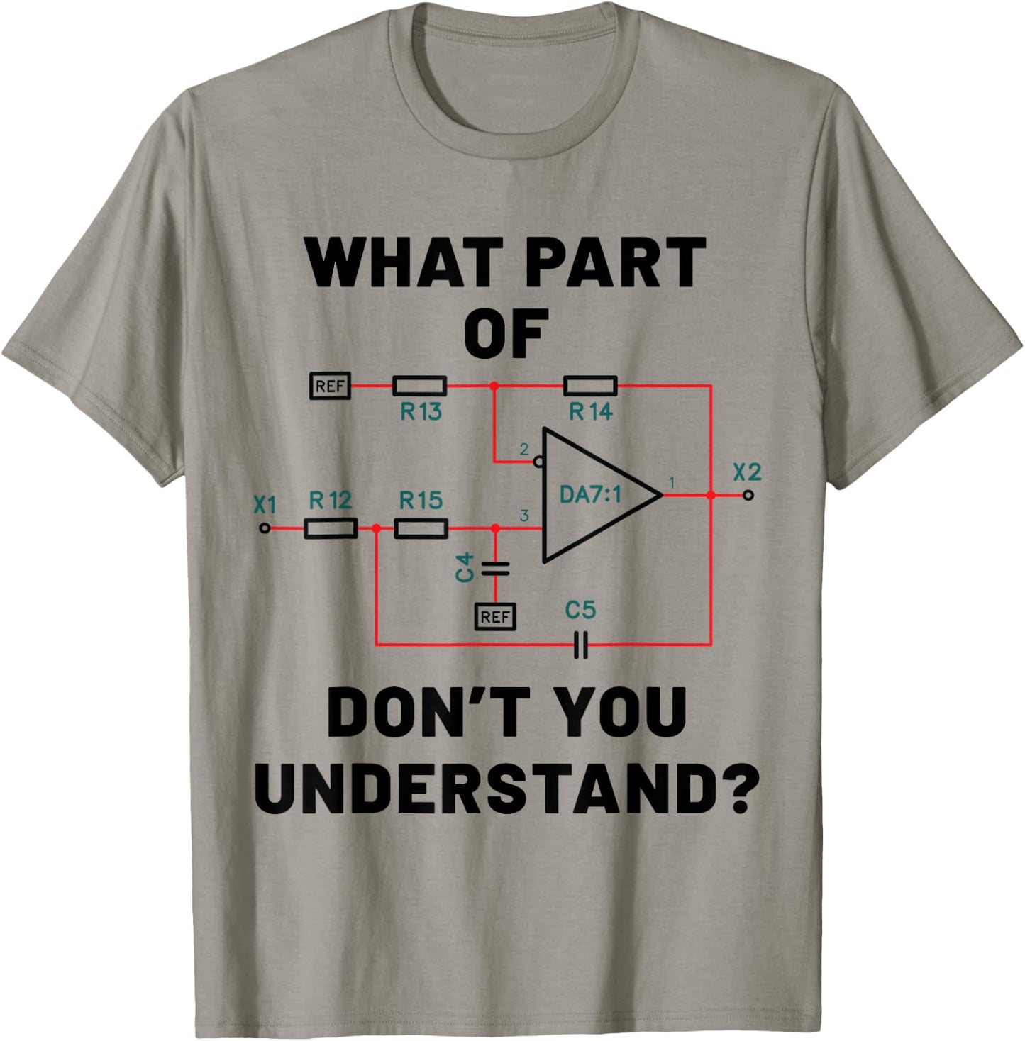 Electronic diagram Electrical engineer funny Gift T-Shirt - T-Shirt | Sand