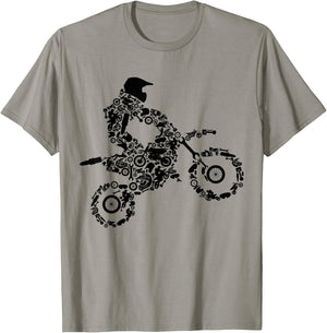Motocross Dirt Bike Enduro Supermoto Bike Dirt Biker T-Shirt - T-Shirt | Sand