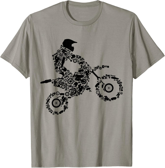 Motocross Dirt Bike Enduro Supermoto Bike Dirt Biker T-Shirt - T-Shirt | Sand