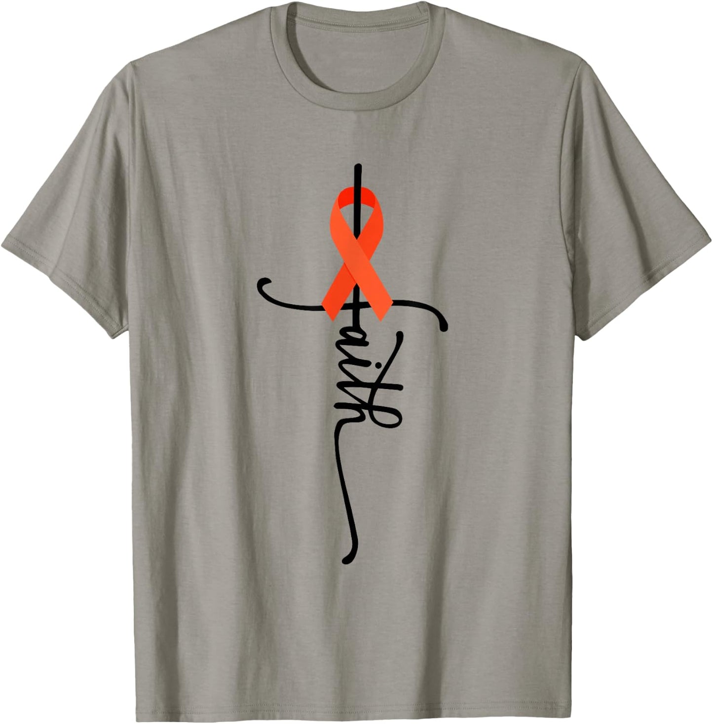 Leukemia Cancer Faith Leukemia Cancer Awareness T-Shirt - T-Shirt | Sand