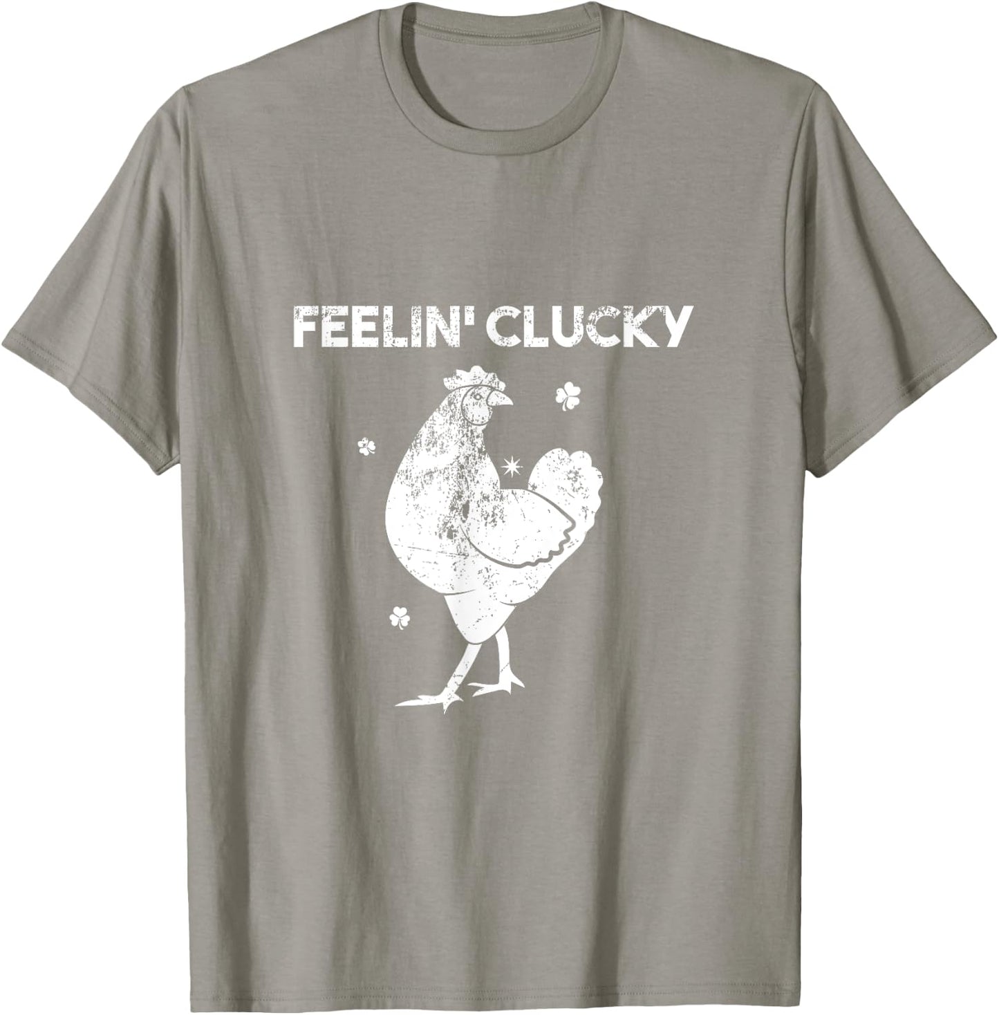 St' Patrick's Day Feelin' Clucky Chicken Lucky T-Shirt - T-Shirt | Sand