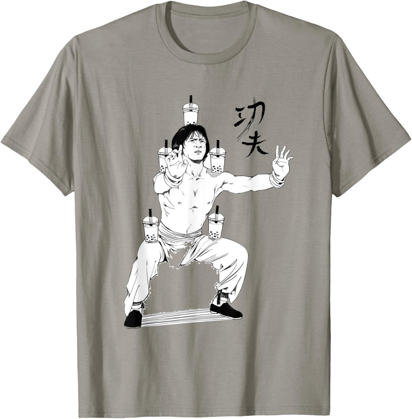 Kung Fu Horse Stance Train Hard T-Shirt - T-Shirt | Sand