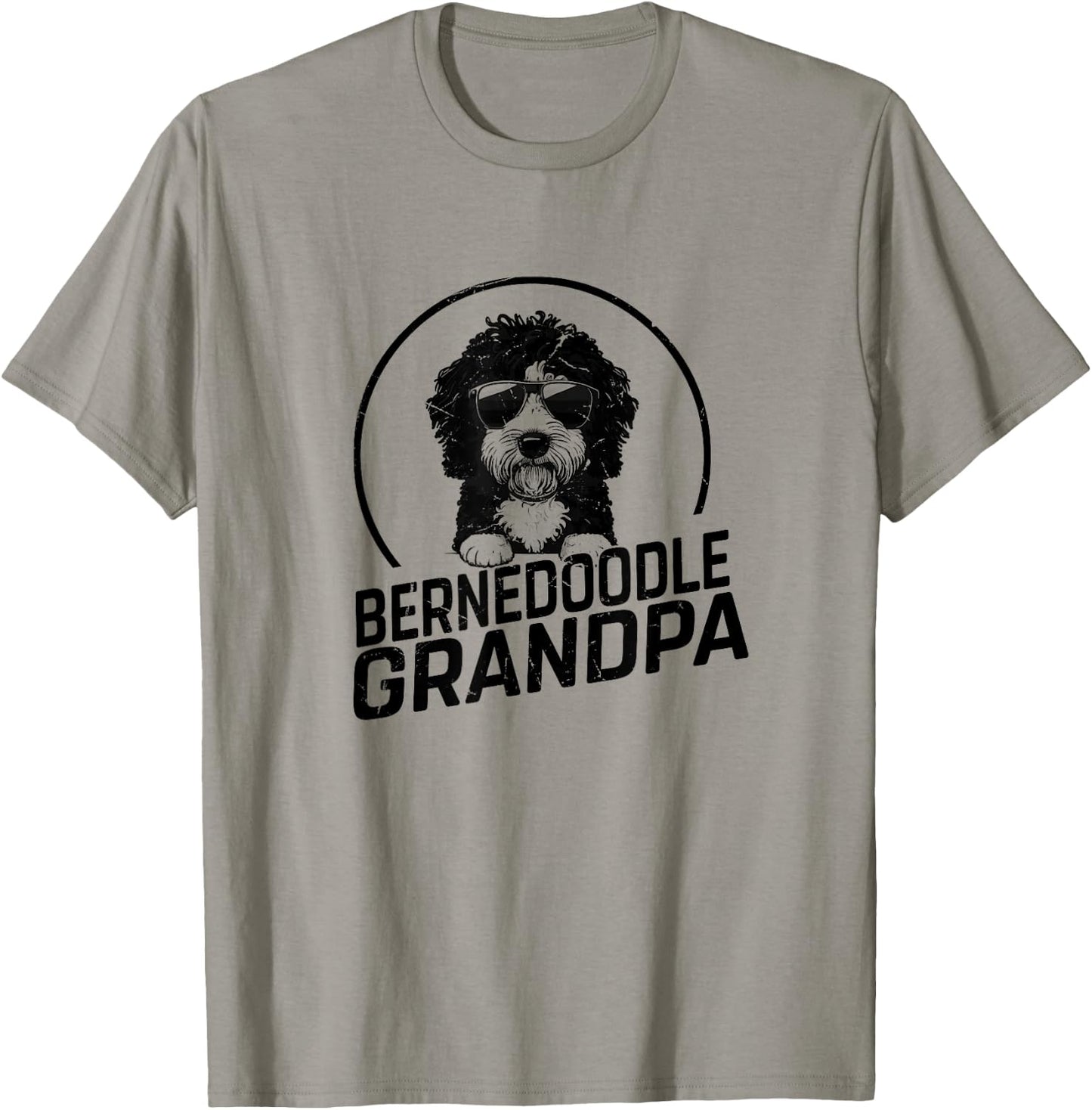 Bernedoodle Dog Grandpa Grand Paw Dog Lover Gifts Men Father T-Shirt - T-Shirt | Sand