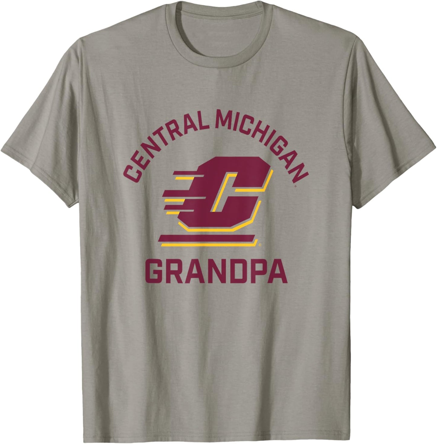 Central Michigan University CMU Chippewas Arched Grandpa T-Shirt - T-Shirt | Sand
