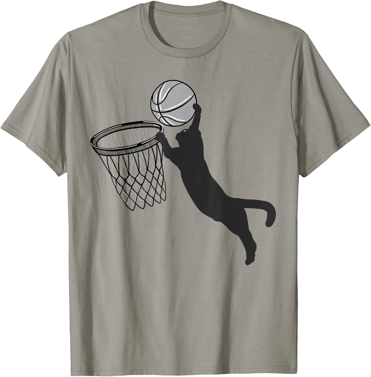Cats Playing Basketball Cat Lover Men Women T-Shirt - T-Shirt | Sand