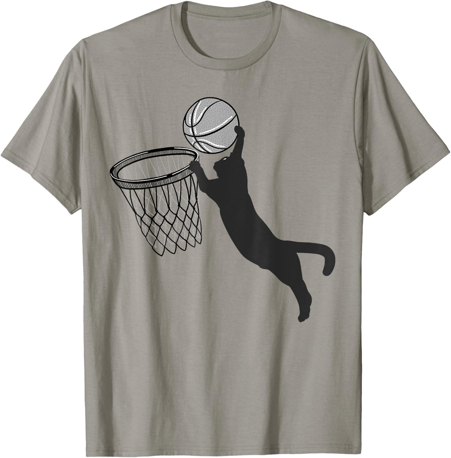 Cats Playing Basketball Cat Lover Men Women T-Shirt - T-Shirt | Sand