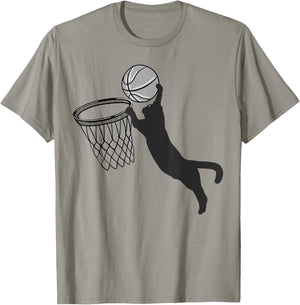 Cats Playing Basketball Cat Lover Men Women T-Shirt - T-Shirt | Sand