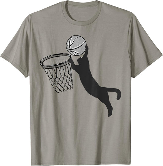 Cats Playing Basketball Cat Lover Men Women T-Shirt - T-Shirt | Sand