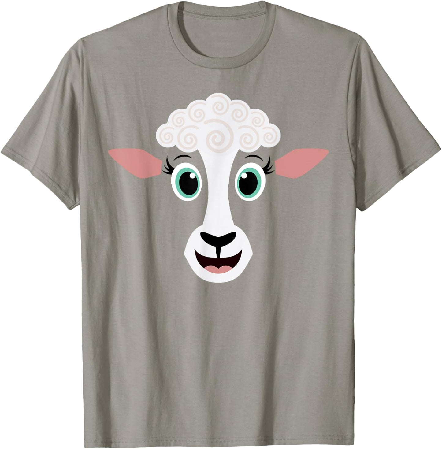 Funny Halloween Costume for Girls Boys - Cute Sheep Face T-Shirt - T-Shirt | Sand