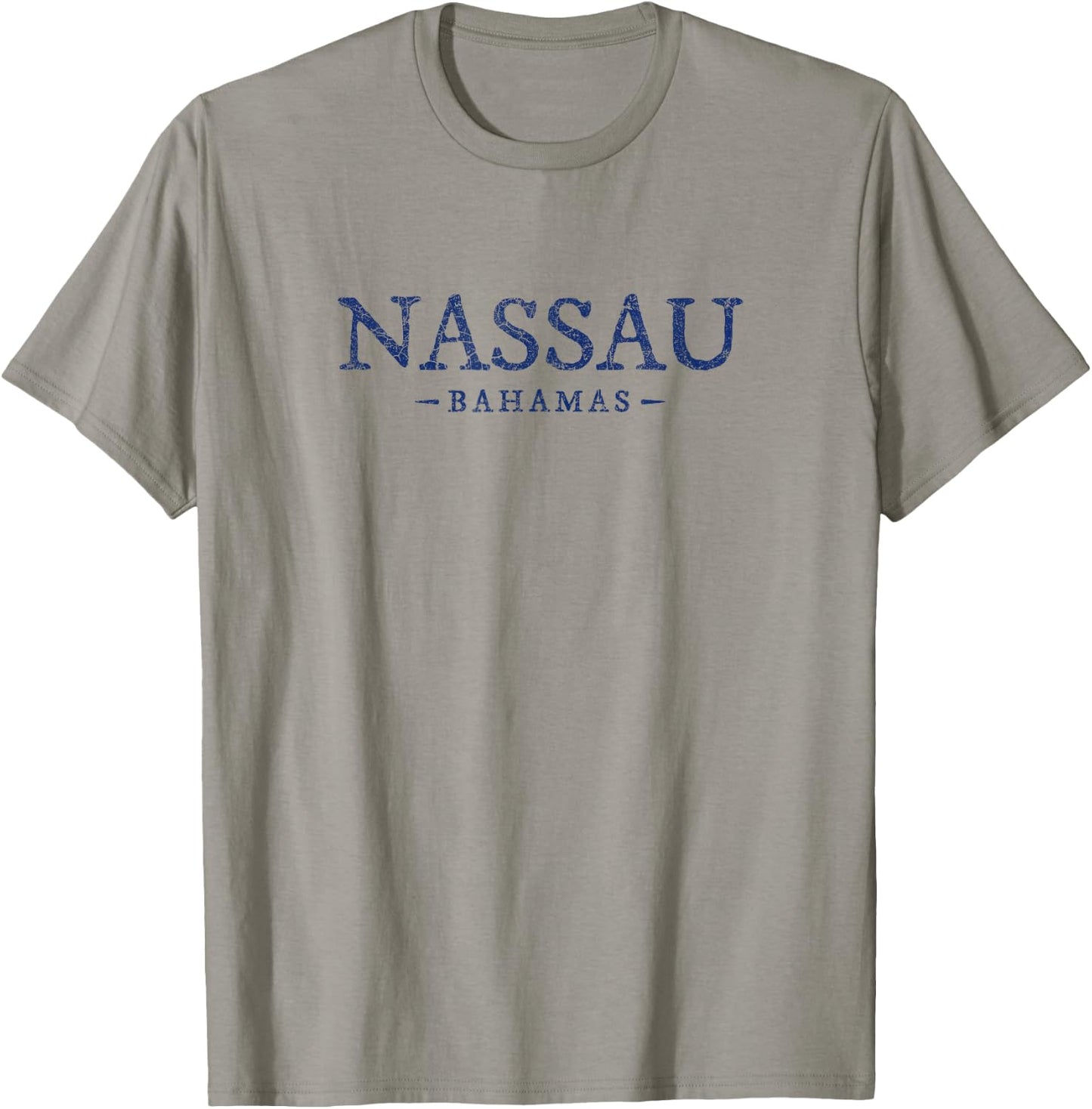 Vintage Nassau Bahamas Retro Text Souvenir T-Shirt - T-Shirt | Sand