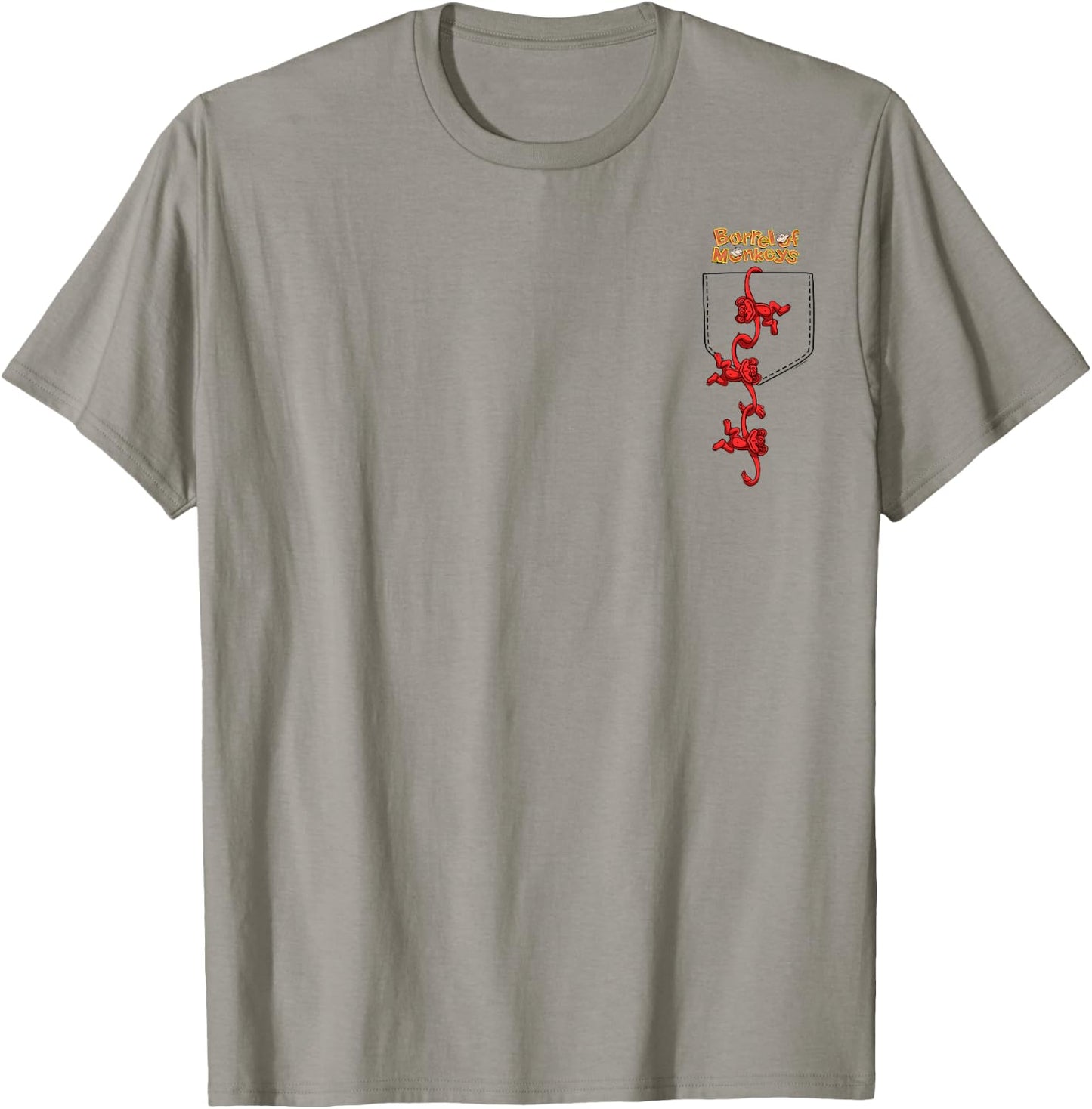 Faux Pocket Monkey Hang T-Shirt - T-Shirt | Sand