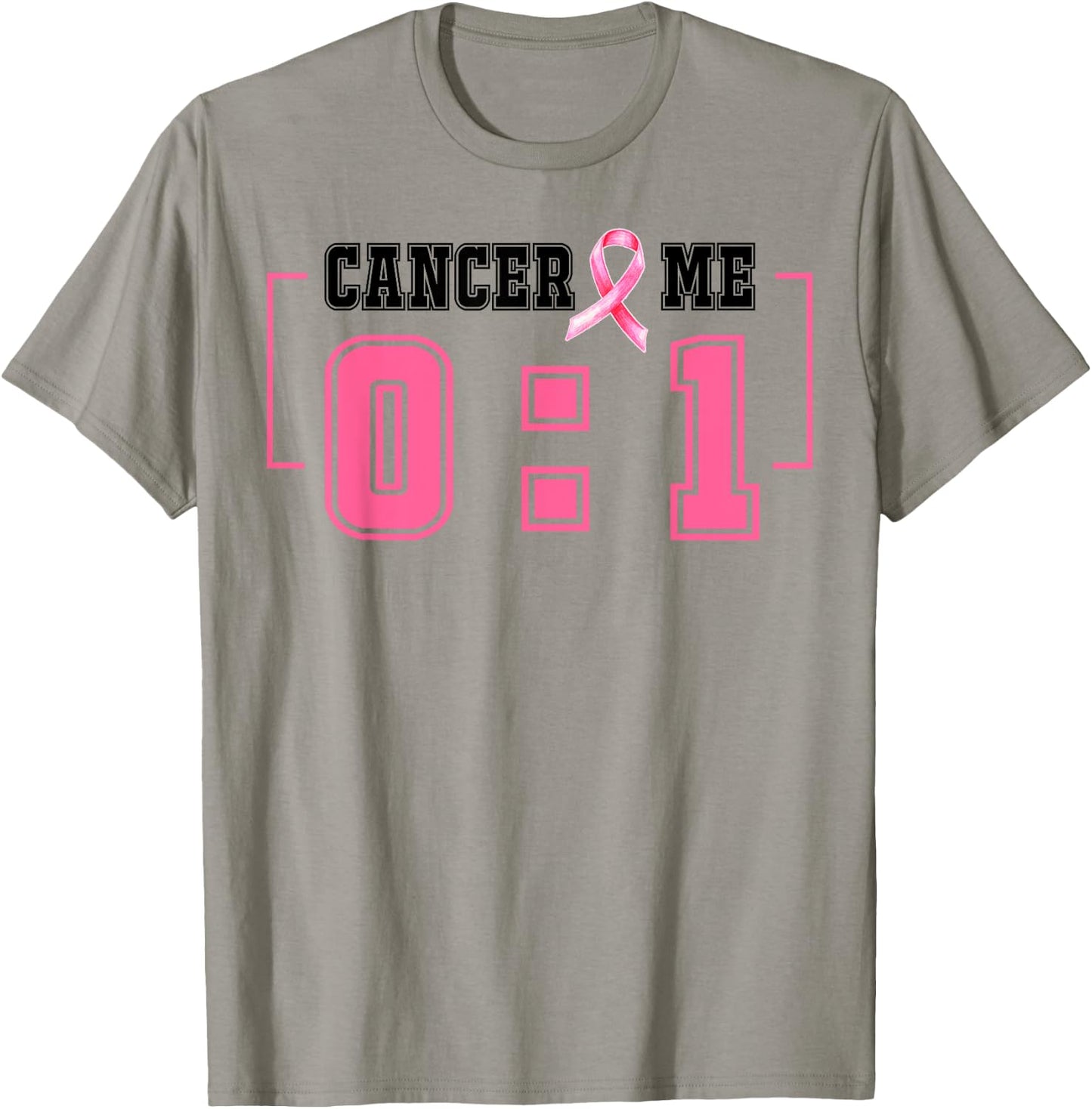 Cancer 0 Me 1 Shirt Breast Cancer Awareness Survivor Gift T-Shirt - T-Shirt | Sand